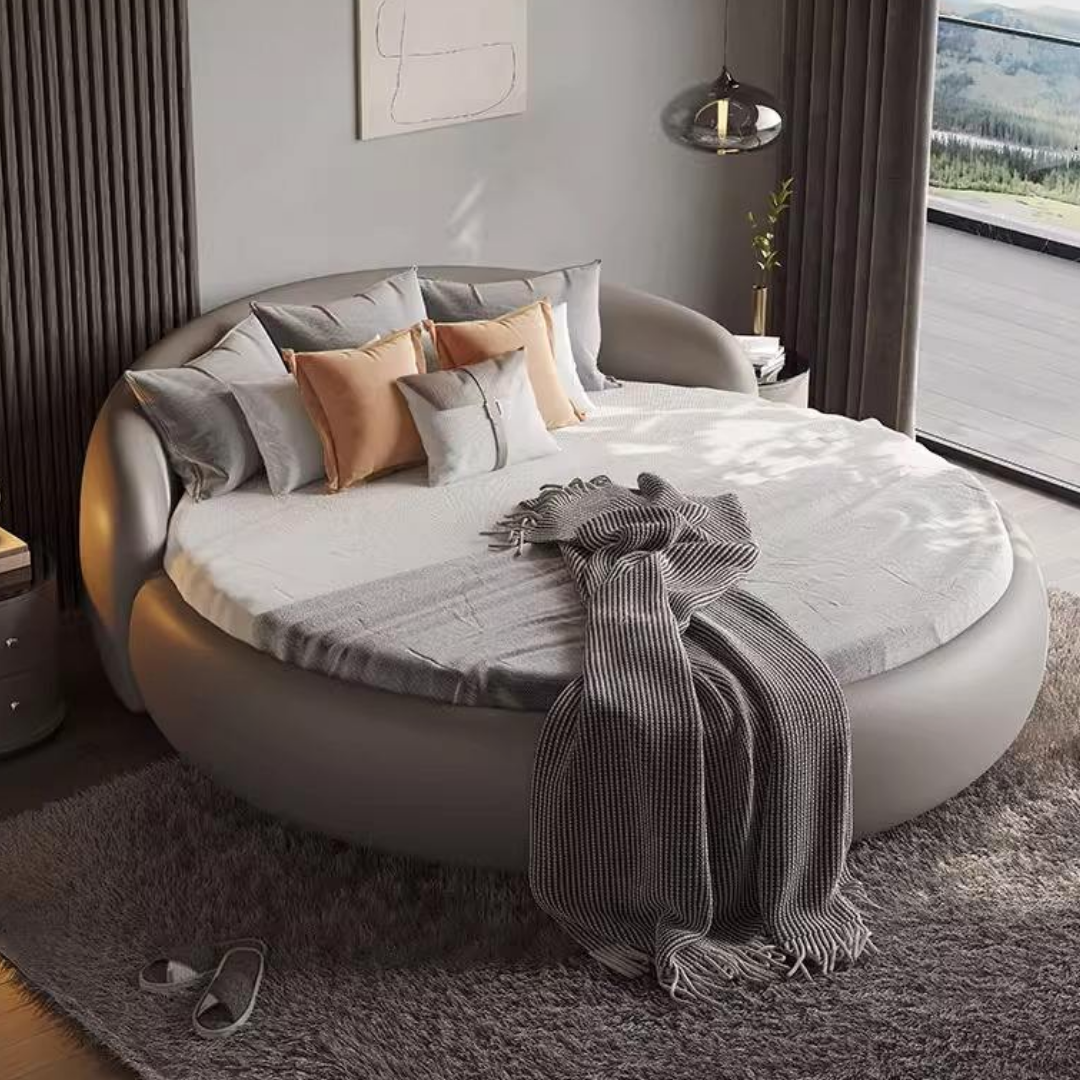 Modernes rundes Design-Polsterbett