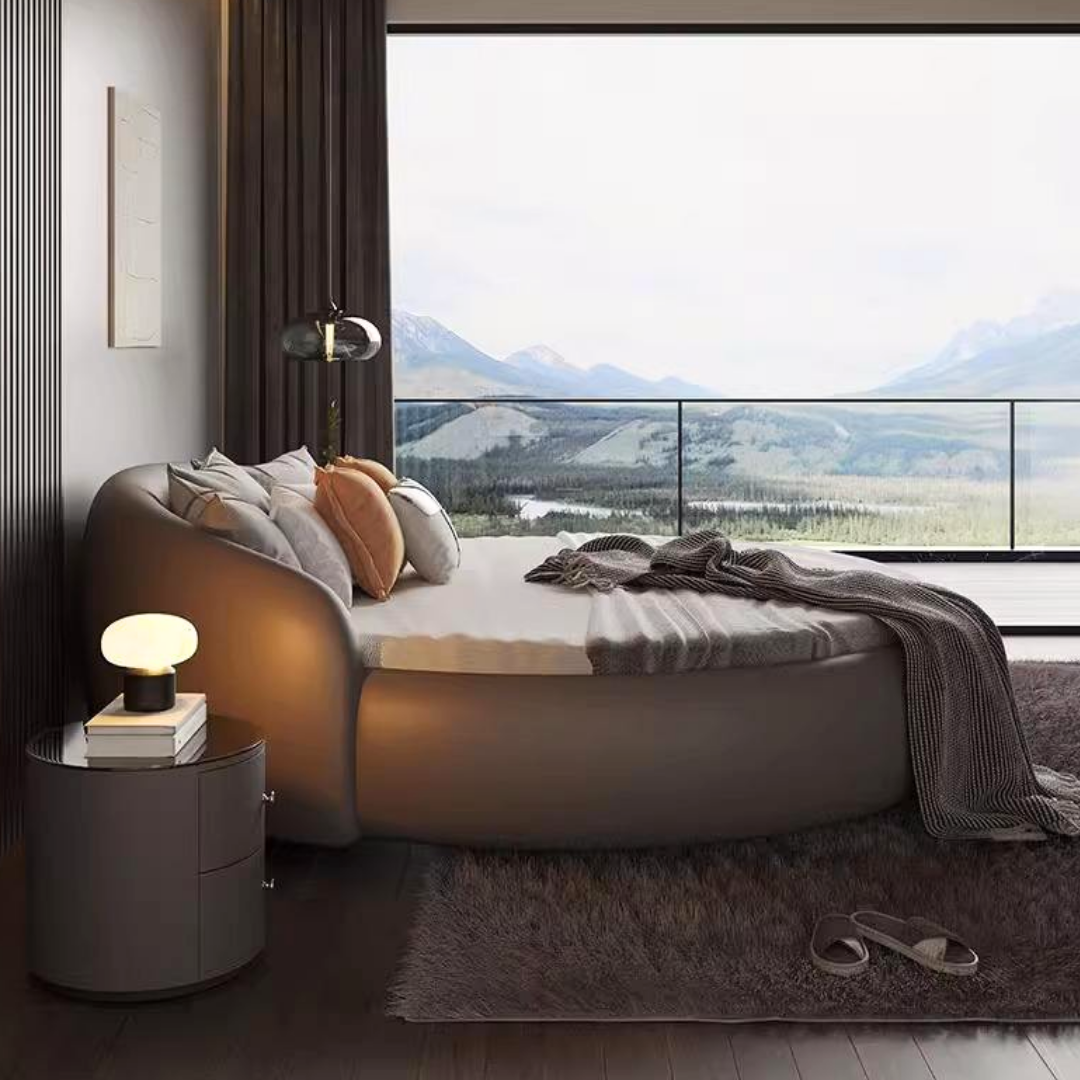 Modernes rundes Design-Polsterbett
