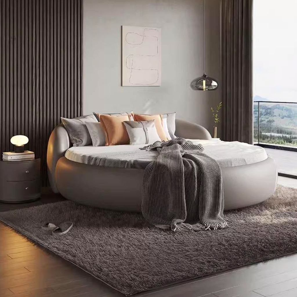 Modernes rundes Design-Polsterbett