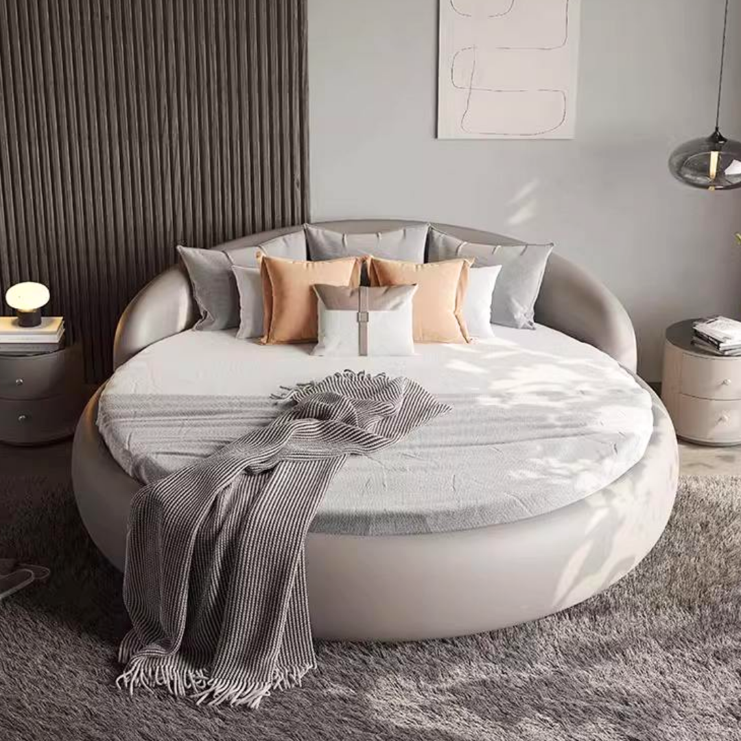 Modernes rundes Design-Polsterbett