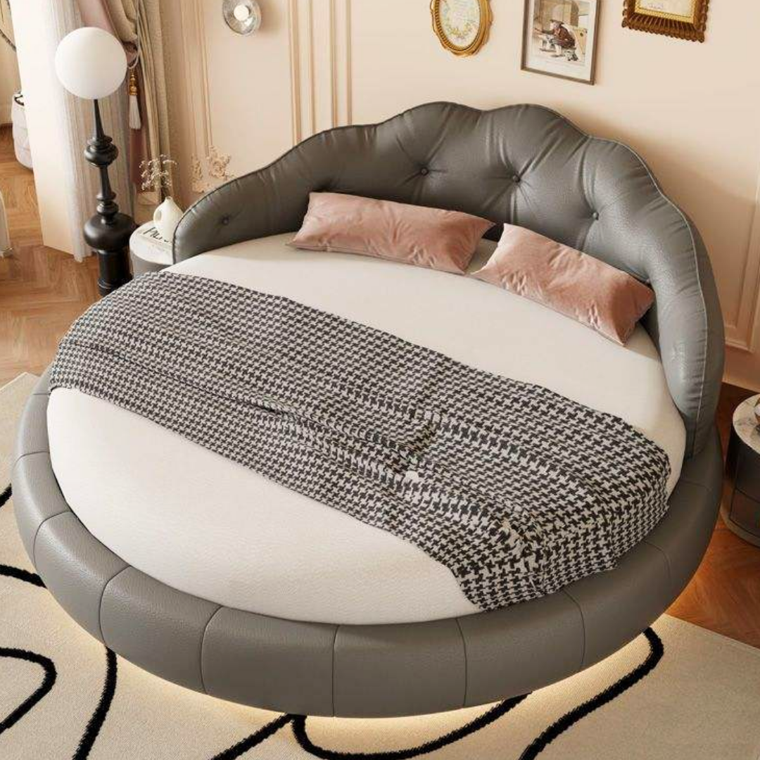 Elegantes rundes Chesterfield-Design-Bett