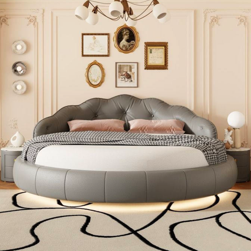 Elegantes rundes Chesterfield-Design-Bett