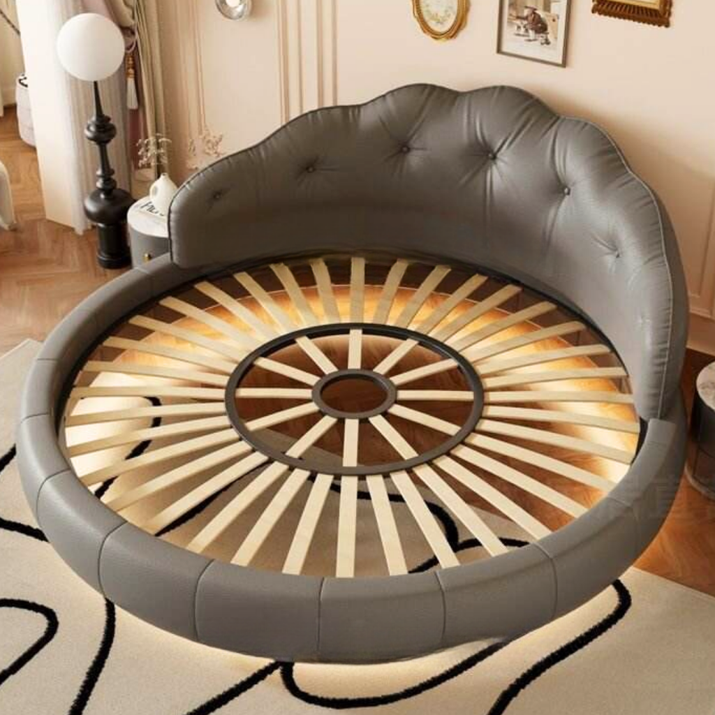 Elegantes rundes Chesterfield-Design-Bett