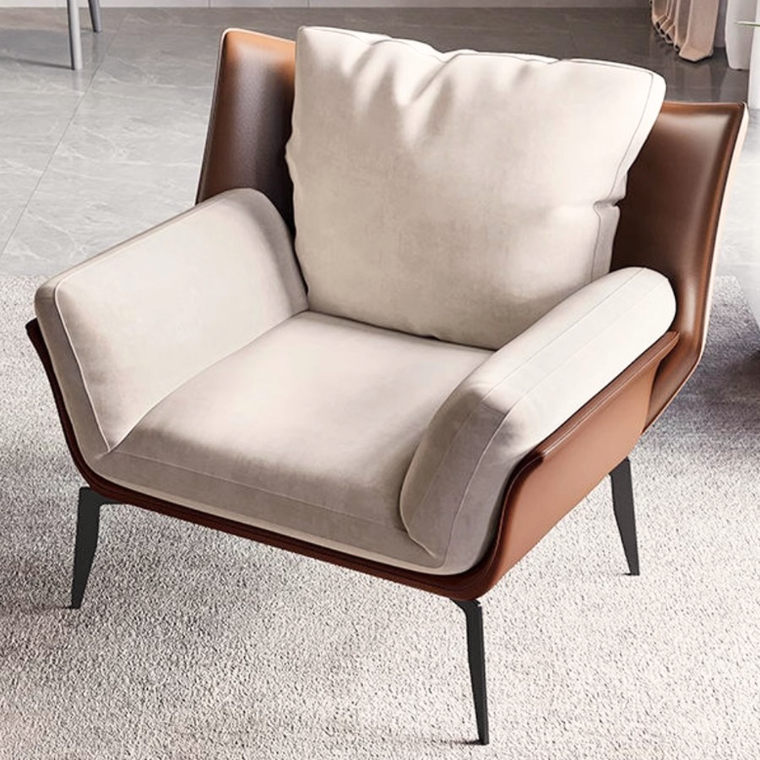 Moderner Design-Lounge-Sessel in Leder-Optik