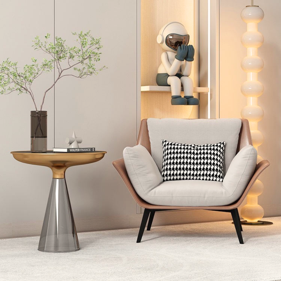 Moderner Design-Lounge-Sessel in Leder-Optik