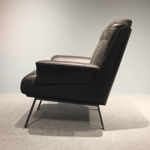 Eleganter Vintage-Lounge-Sessel in Leder-Optik