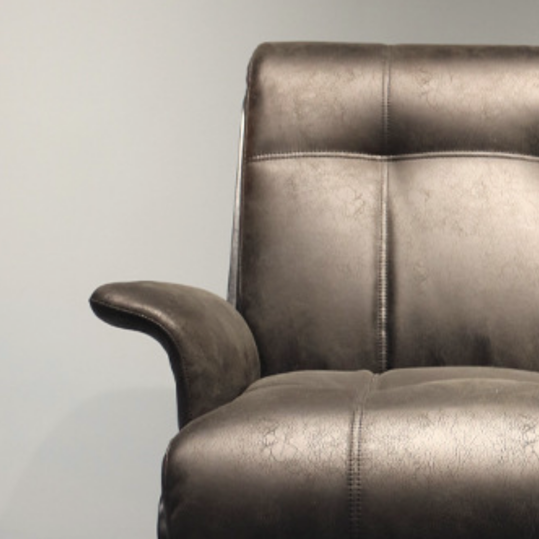 Eleganter Vintage-Lounge-Sessel in Leder-Optik