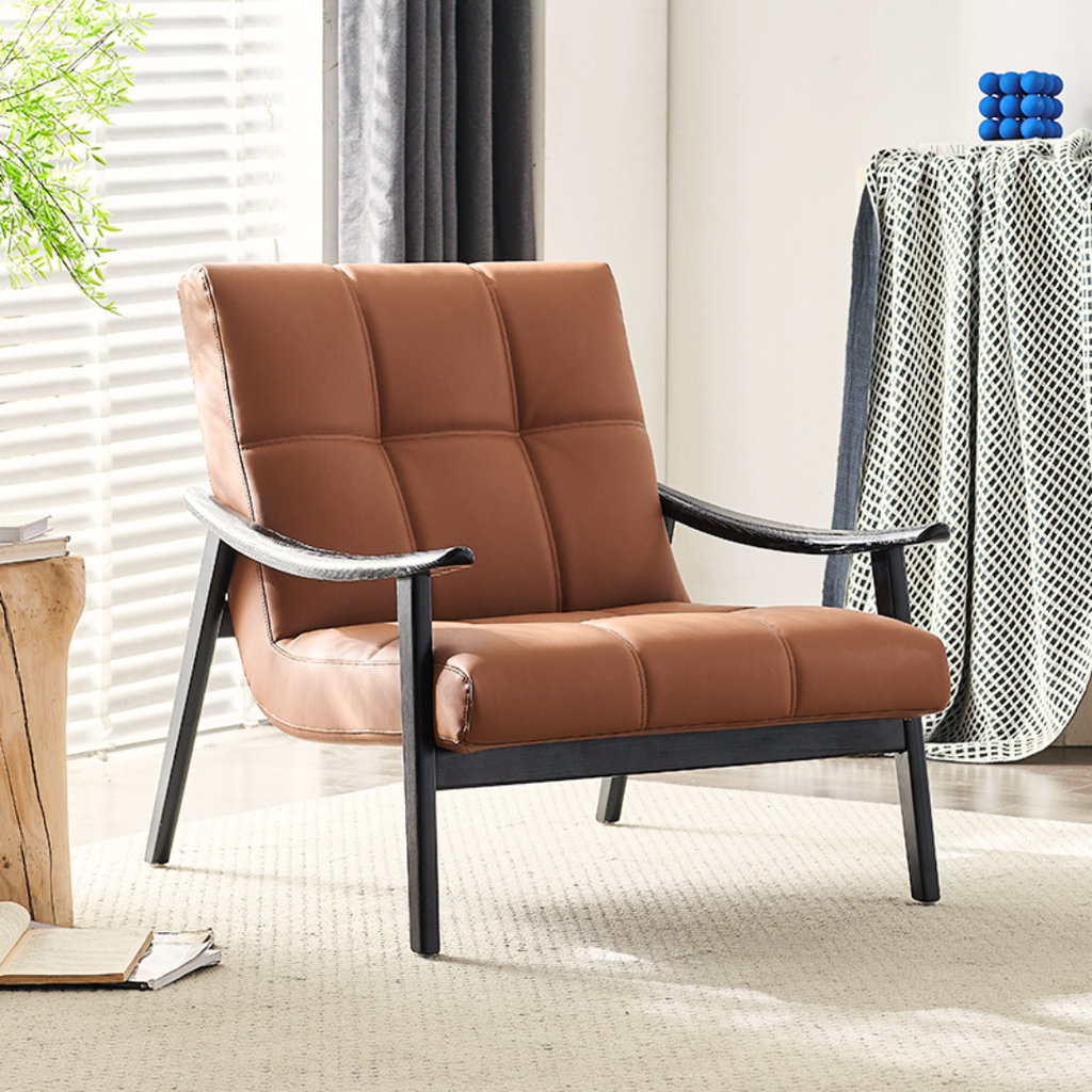 Stilvoller Retro-Lounge-Sessel in Braun