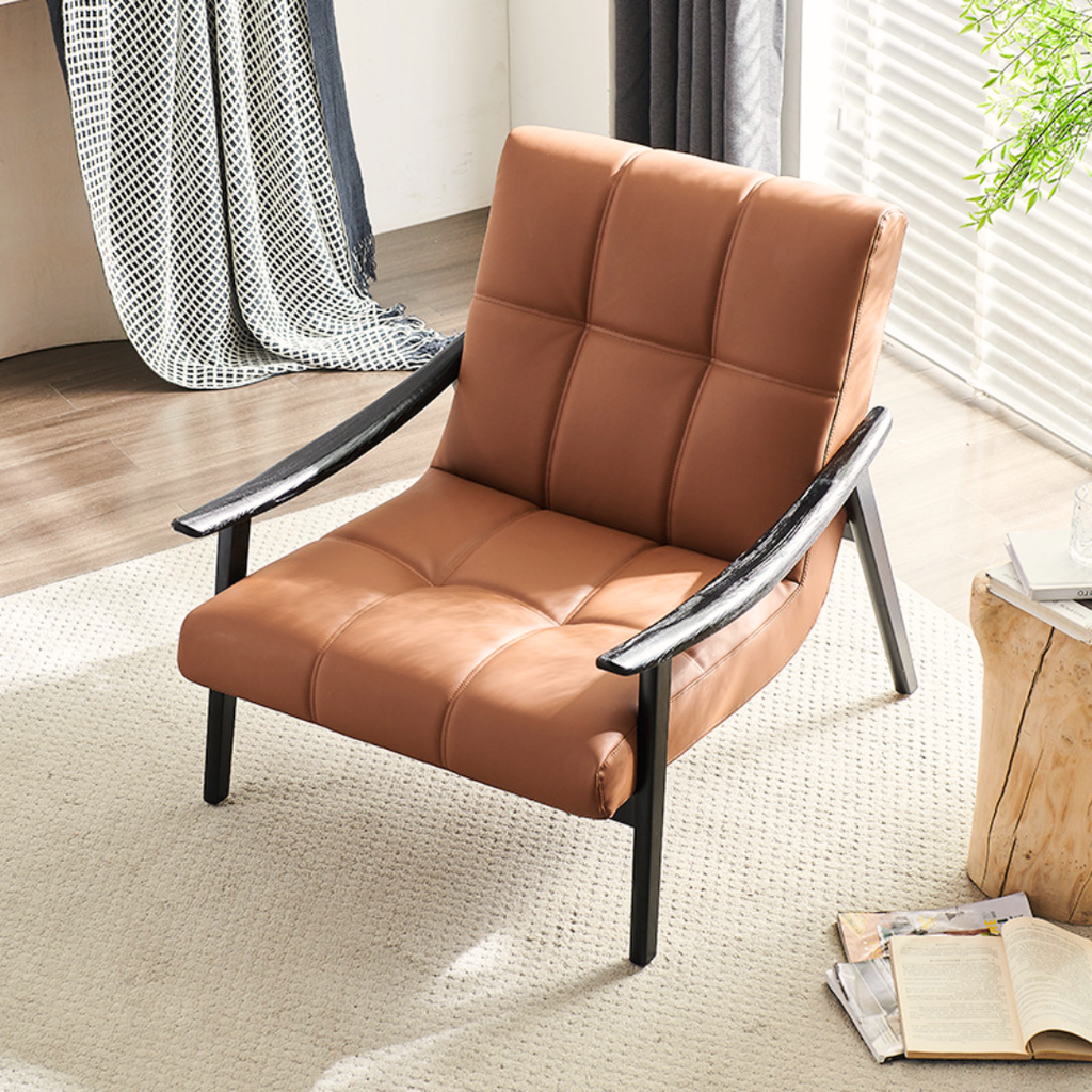 Stilvoller Retro-Lounge-Sessel in Braun